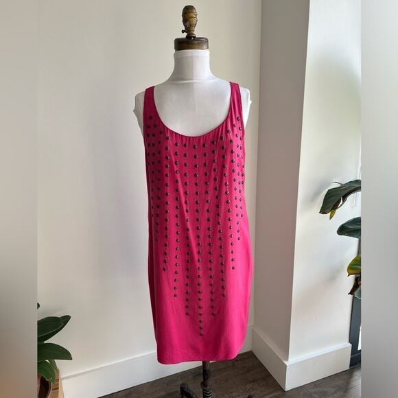 BADGLEY MISCHKA MARK & JAMES PINK STUDDED SHEATH DRESS SIZE SMALL - Picture 1 of 9